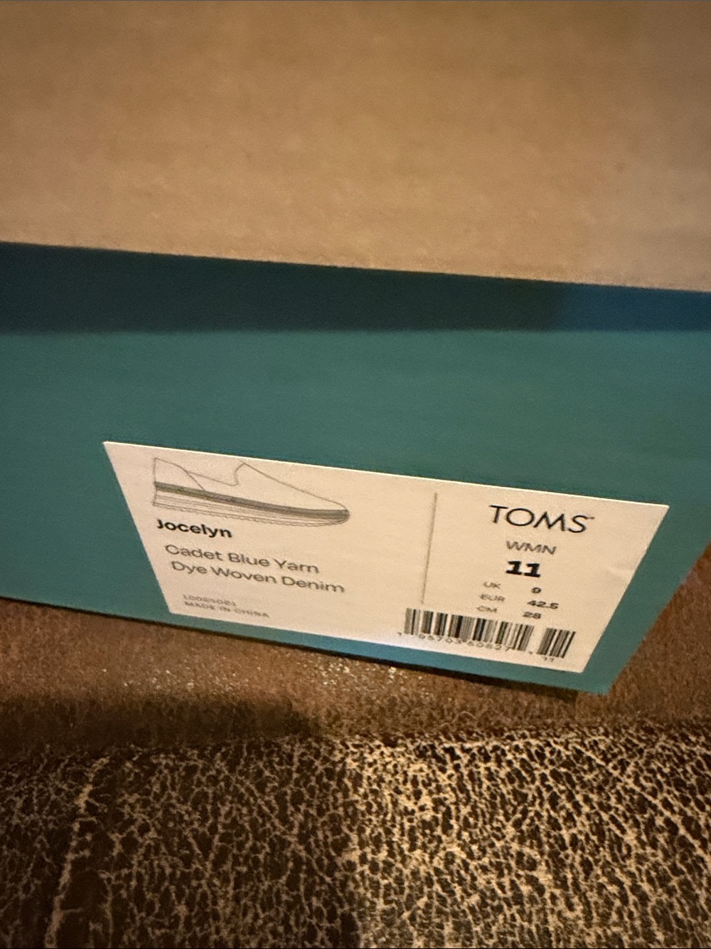 Toms Woven Slip-On Espadrille in Navy and Cream - Picture 4 of 4